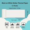 White Sticker 10-Year Long-Lasting Thermal Paper For T02 & M02Xح3 Rolls - Phomemo