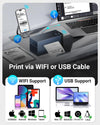 Imprimante d'étiquettes d'expédition WiFi Phomemo 4x6, 344WF Imprimante thermique WiFi pour petites entreprises, créateur d'étiquettes postales, compatible avec Ebay, Etsy, Shopify, Amazon, USPS
