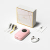 Imprimante d'étiquettes Bluetooth Phomemo D30 rose pour la maison et coffret cadeau avec 3 rouleaux d'étiquettes