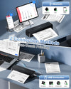 Phomemo M834 A4 Thermal Printer – Portable A4 Printer for Travel, Office, School, and Home; Compatible with Smartphones and Computers; Includes Carrying Case and 4 Rolls of Thermal Paper.