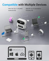 Étiqueteuse Phomemo, imprimante d'étiquettes Bluetooth pour codes-barres, adresses, maison, courrier, petites entreprises, vêtements, étiqueteuse portable avec 3 rouleaux d'étiquettes et sac