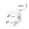 Phomemo 40x30mm wit thermisch etiket voor M110/M220/M221/M120/M200/M150 - 6 rollen