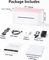 Phomemo 241BT Thermische Bluetooth-etikettenprinter 4x6, DHL Zelfklevende Bluetooth-etikettenprinter met 150mm/s printsnelheid - Via USB Bluetooth, voor DHL, UPS, Amazon, Ebay, Shopify
