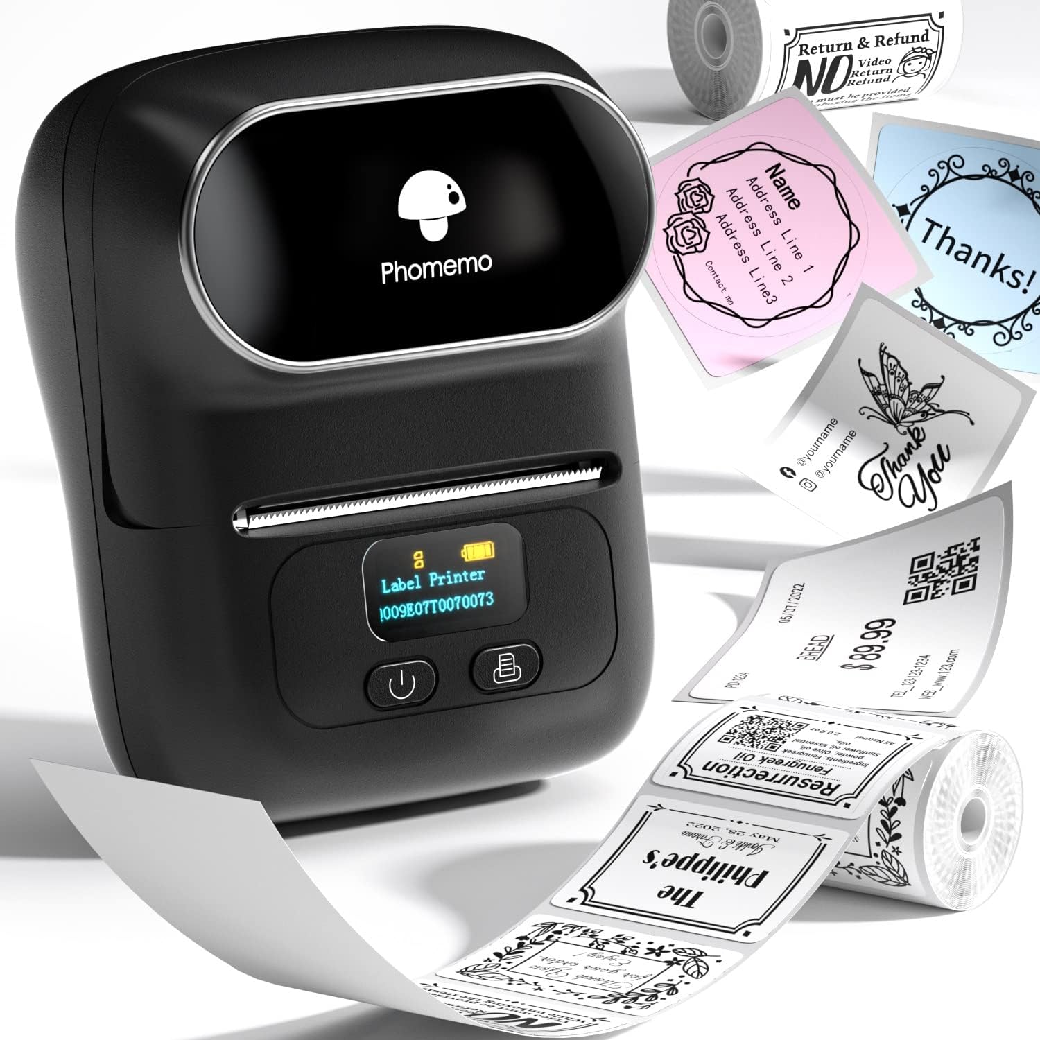 Phomemo M110 – Tragbarer Bluetooth-Thermodrucker für Geschäftsetiketten