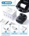 Phomemo M110 Labelprinter, verbeterde thermische labelprinter voor telefoon en Windows/Mac, 2 inch draagbare labelmaker voor kleding, sieraden, retail, adressen, barcodes, inclusief 100 labels