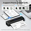 Imprimante portable sans fil Phomemo pour le voyage, imprimante thermique Bluetooth M832, imprimante mobile sans encre compatible papier thermique 8,5'' x 11'' et A4, compatible iPhone, Android et ordinateur portable pour bureau, voiture et maison