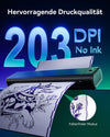 Phomemo M08F Tattoo Printer with 150 Sheets of Transfer Paper, Thermal Tattoo Printer | Tattoo Stencil Printer for A4, A5, and 80mm Width, Compatible with Smartphone & PC, Black Green, Standard Printer
