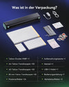 Phomemo M08F Tattoo Printer with 150 Sheets of Transfer Paper, Thermal Tattoo Printer | Tattoo Stencil Printer for A4, A5, and 80mm Width, Compatible with Smartphone & PC, Black Green, Standard Printer