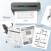 Phomemo Portable Printer, [Upgrade] M832 Inkless Printer, Bluetooth Portable Wireless Printer for Travel, 8.5''x 11'' Thermal Printer Supports Multiple Sizes for Home, Office, Car, Compatible with Phone & Laptop