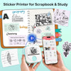 Phomemo Q02 Mini Sticker Printer, Pocket Thermal Printer for Study, Notes, Photos, Journals, Portable Label Printer Compatible with iOS and Android, Green