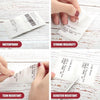 Phomemo square white thermal labels are waterproof, tear resistant and scratch resistant