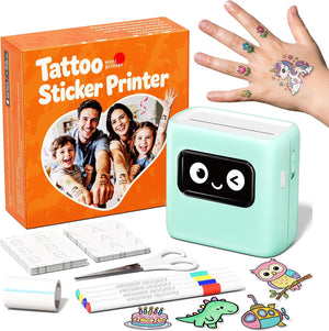 Phomemo TK20 Bluetooth-Drucker für temporäre Tattoos, inklusive 40 Blatt Tattoo-Papier und 4 Stiften
