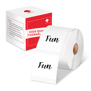 Phomemo Runde weiße Thermoetiketten für M110/M120/M150/M200/M220/M221/M250/M421/M20Pro/M110N