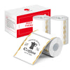 Phomemo 60x86mm vierkante thermische etiketten met goudkleurige golfrand voor M200, M220, M221 - 3 rollen