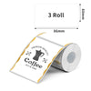 Phomemo 60x86mm vierkant thermisch etiket met goudkleurige golvende rand voor M200, M220, M221 - 3 rollen
