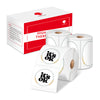 Phomemo 50×50mm Transparent Round Flower Pattern Label For M110/M120/M150/M200/M220/M221/M250/M421/M20Pro/M110N - 1 Roll