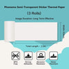 53mm Semi-Transparent Sticker Thermal Paper For M02 Series/ M03AS/ M04S/ M04ASح3 Rolls - Phomemo
