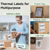 Phomemo 4" x 6" thermal shipping labels (250 labels/roll) for multipurpose use